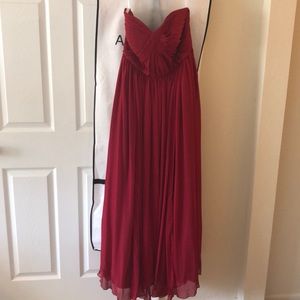 Burgundy Bridesmaids Dress AZAZI